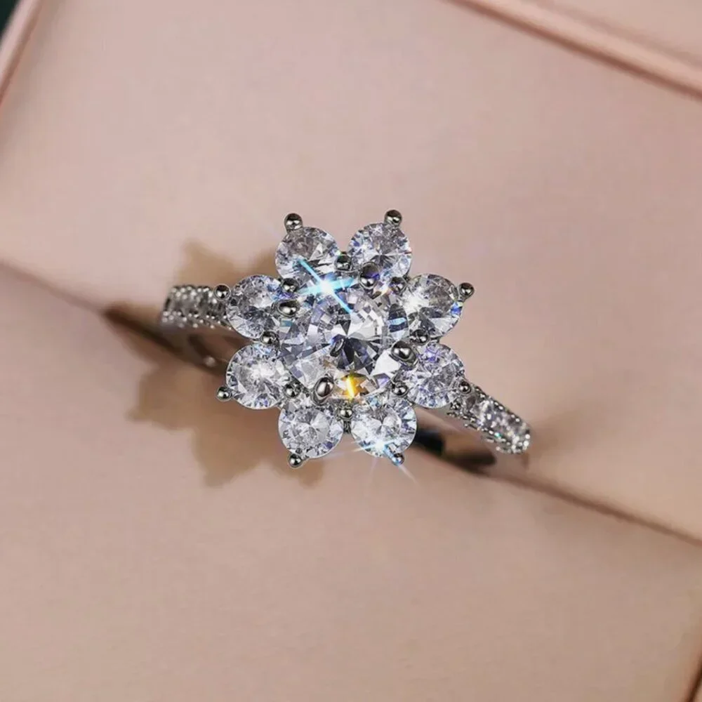 NEW 14k White Gold Blue Sapphire Diamond Ring Trillion Cut
